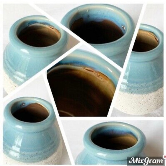 Rustic minimalist speckled egg small ceramic vase - Picture 12 of 12